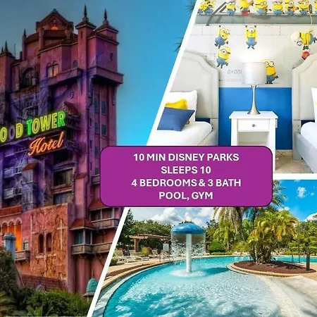 10 Minutes Disney, 4 Bb, 3 Bt, Pool Spa & Resort